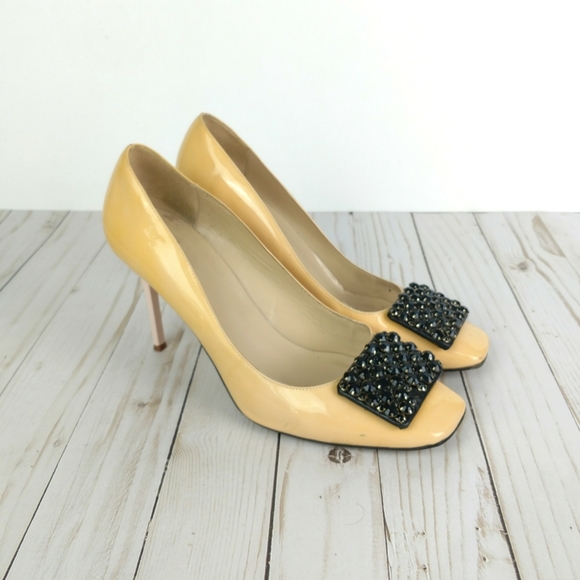 kate spade Shoes - Kate Spade 2-tone patent leather stiletto heels 10